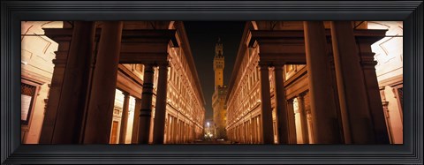 Framed Uffizi Museum, Palace Vecchio, Florence, Italy Print