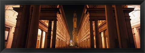 Framed Uffizi Museum, Palace Vecchio, Florence, Italy Print