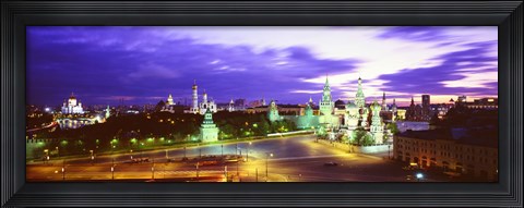 Framed Russia, Moscow, Red Square at night Print