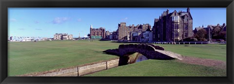 Framed Footbridge in a golf course, The Royal and Ancient Golf Club of St Andrews, St. Andrews, Fife, Scotland Print