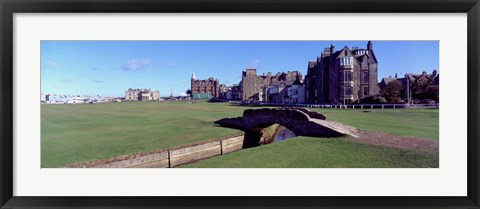 Framed Footbridge in a golf course, The Royal and Ancient Golf Club of St Andrews, St. Andrews, Fife, Scotland Print