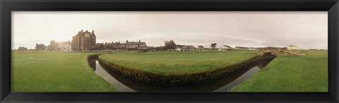 Framed Golf course with buildings in the background, The Royal and Ancient Golf Club, St. Andrews, Fife, Scotland Print