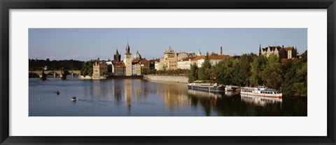 Framed Buildings at the waterfront, Prague, Czech Republic Print