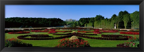 Framed Schonbrun Gardens Vienna Austria Print