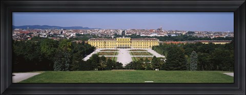 Framed Formal garden in front of a palace, Schonbrunn Palace, Vienna, Austria Print