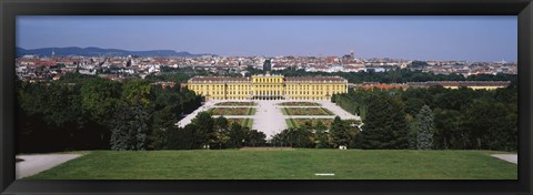 Framed Formal garden in front of a palace, Schonbrunn Palace, Vienna, Austria Print
