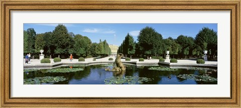 Framed Schonbrunn Palace grounds, Vienna, Austria Print