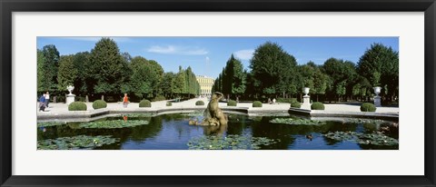 Framed Schonbrunn Palace grounds, Vienna, Austria Print