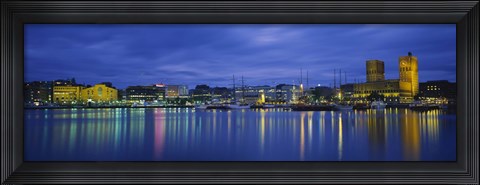 Framed Buildings at the waterfront, City Hall, Oslo, Norway Print