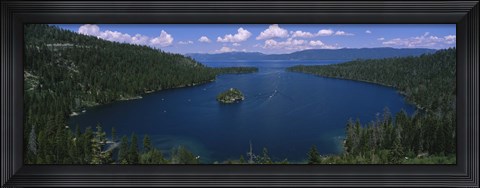 Framed High angle view of a lake, Lake Tahoe, California, USA Print