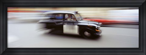 Framed England, London, Moving Cab Print