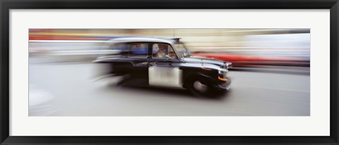 Framed England, London, Moving Cab Print