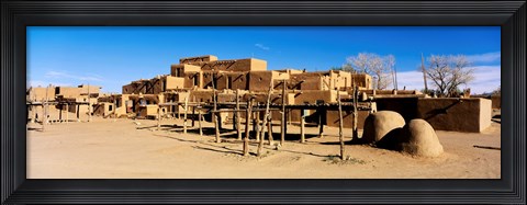 Framed Indian Pueblo, Taos, New Mexico, USA Print