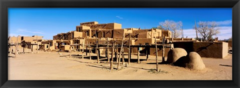 Framed Indian Pueblo, Taos, New Mexico, USA Print