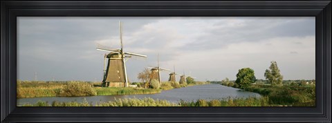 Framed Windmills in Holland Print