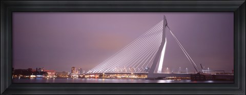 Framed Erasmus Bridge, Rotterdam, Holland, Netherlands Print