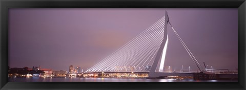 Framed Erasmus Bridge, Rotterdam, Holland, Netherlands Print