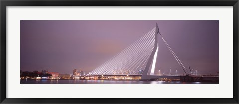 Framed Erasmus Bridge, Rotterdam, Holland, Netherlands Print