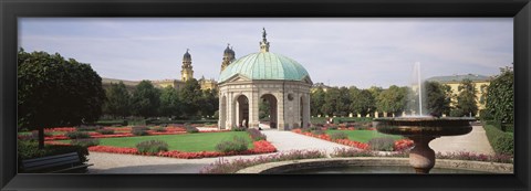 Framed Gazebo In The Garden, Hofgarten, Munich, Germany Print