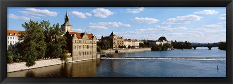 Framed Vltava River, Prague, Czech Republic Print