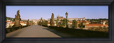 Framed Charles Bridge, Prague, Czech Republic, Daytime View Print