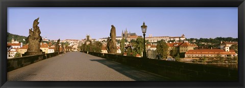 Framed Charles Bridge, Prague, Czech Republic, Daytime View Print