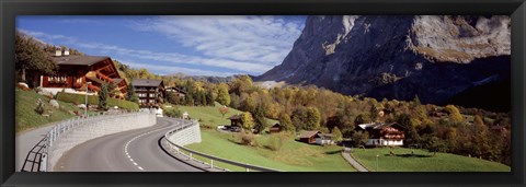 Framed Road passing through a landscape, Grindelwald, Interlaken, Switzerland Print