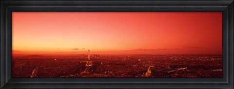 Framed France, Paris, aerial view Print