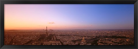 Framed Aerial View, Paris, France Print