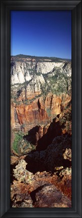 Framed End of road to Zion Narrows, Zion National Park, Utah, USA Print