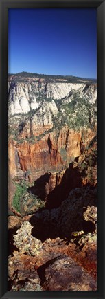 Framed End of road to Zion Narrows, Zion National Park, Utah, USA Print