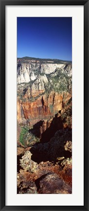 Framed End of road to Zion Narrows, Zion National Park, Utah, USA Print