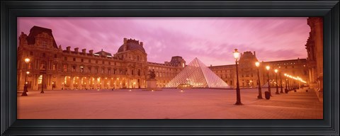Framed Low angle view of a museum, Musee Du Louvre, Paris, France Print