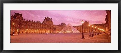 Framed Low angle view of a museum, Musee Du Louvre, Paris, France Print