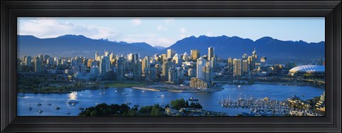 Framed Skyscrapers at the waterfront, Vancouver, British Columbia, Canada Print