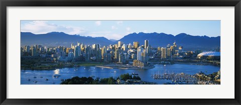 Framed Skyscrapers at the waterfront, Vancouver, British Columbia, Canada Print