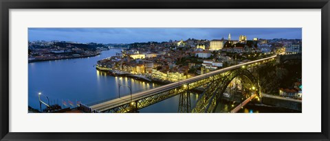 Framed Bridge across a river, Dom Luis I Bridge, Oporto, Portugal Print