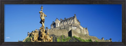 Framed Low angle view of a castle on a hill, Edinburgh Castle, Edinburgh, Scotland Print