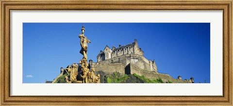 Framed Low angle view of a castle on a hill, Edinburgh Castle, Edinburgh, Scotland Print