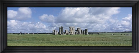 Framed England, Wiltshire, View of rock formations of Stonehenge Print