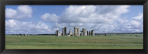 Framed England, Wiltshire, View of rock formations of Stonehenge Print