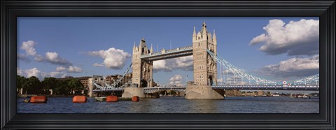 Framed Bridge Over A River, Tower Bridge, Thames River, London, England, United Kingdom Print
