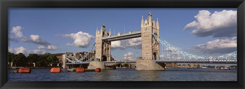 Framed Bridge Over A River, Tower Bridge, Thames River, London, England, United Kingdom Print