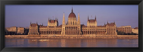 Framed Hungary, Budapest, View of the Parliament building Print