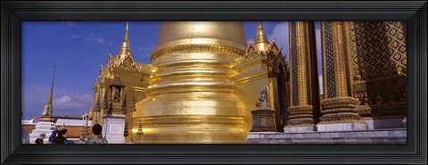 Framed Golden stupa in a temple, Grand Palace, Bangkok, Thailand Print