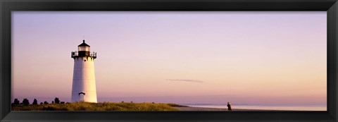 Framed Edgartown Lighthouse, Marthas Vineyard, Massachusetts, USA Print