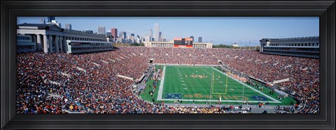 Framed Football, Soldier Field, Chicago, Illinois, USA Print