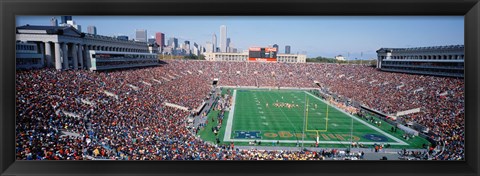 Framed Football, Soldier Field, Chicago, Illinois, USA Print