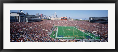 Framed Football, Soldier Field, Chicago, Illinois, USA Print