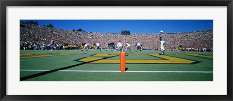 Framed Football Game, University Of Michigan, Ann Arbor, Michigan, USA Print